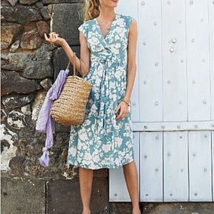 GARNET HILL Retro Voile Jardin Dress Floral Sz 18